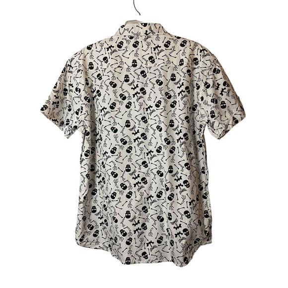 New Eighth Avenue Mens Skull Bones Short Sleeve Button Down Shirt Sz XL - Picture 3 of 8